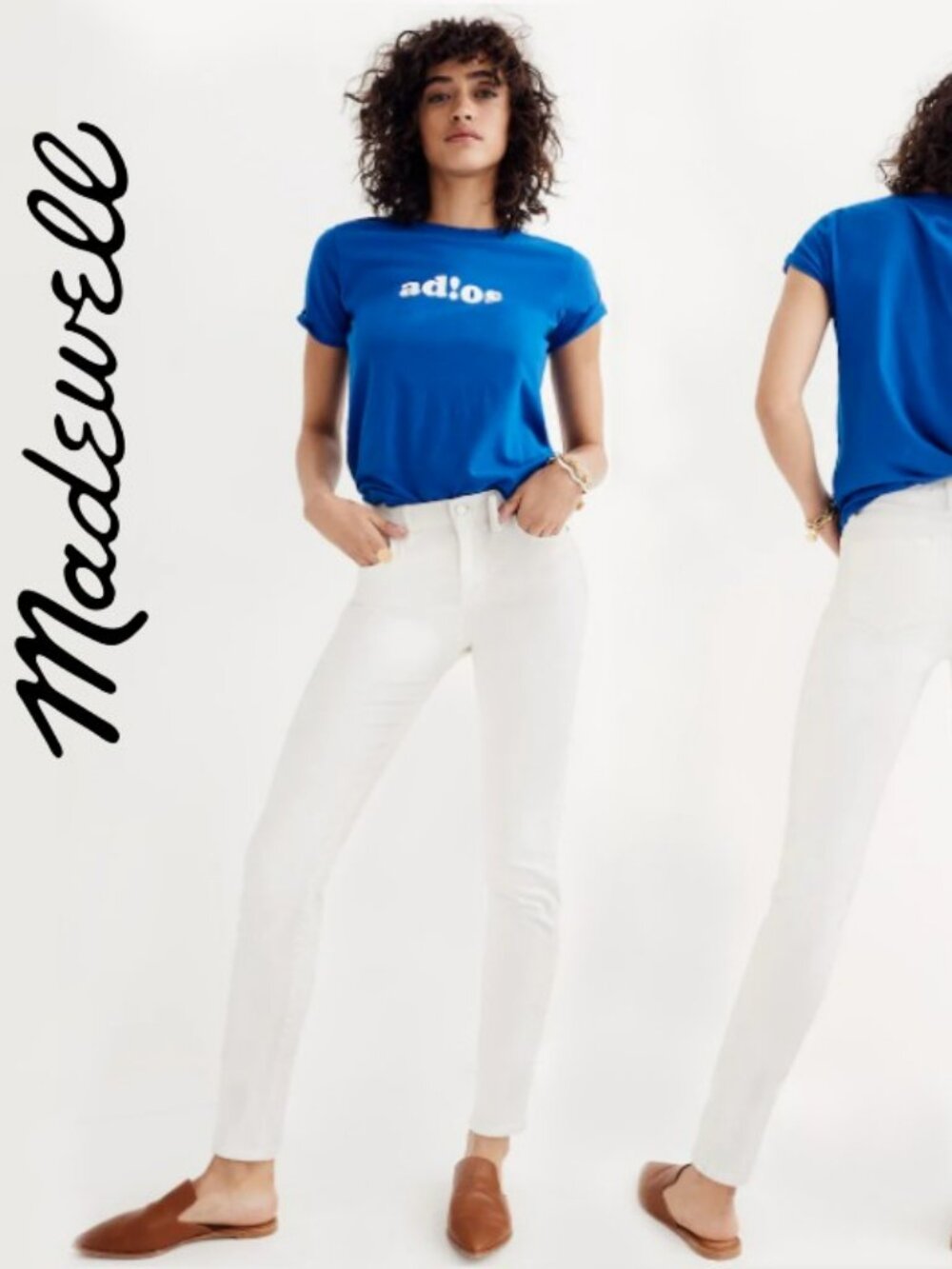 Madewell 9" High-Rise Skinny Jeans in Pure White (Size 30S) Excellent Condition